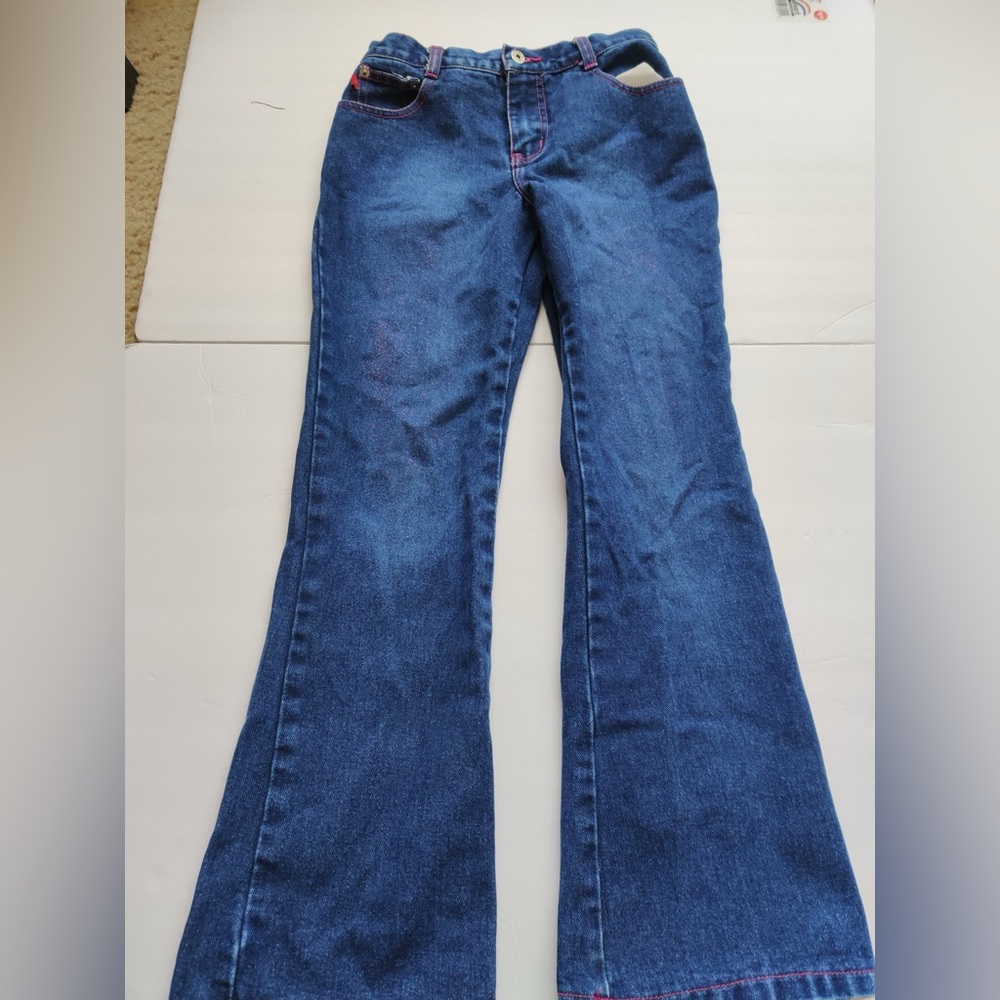 Size 12 Zana Di Youth jeans with Pink Glitter